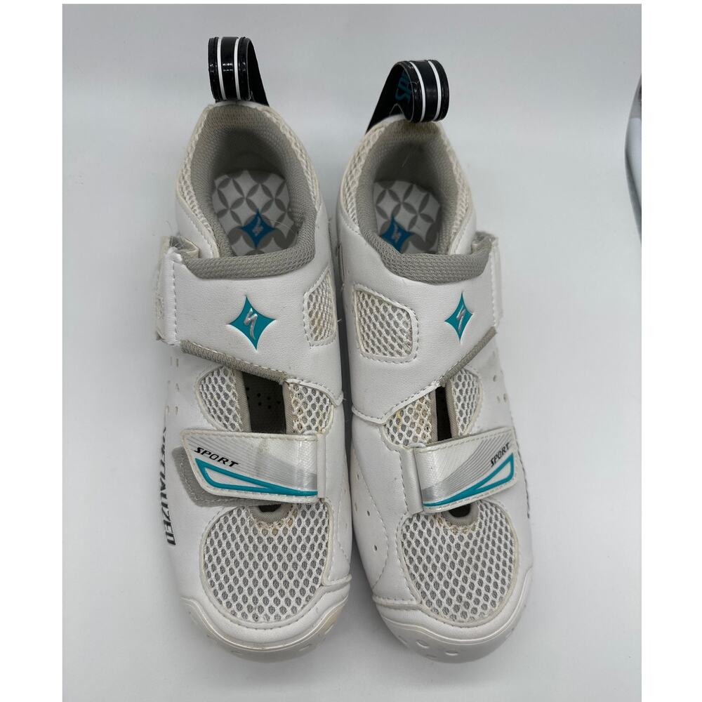 Specialized Women's Trivent Sport Triathlon Road Cycling Shoes White Sz 7